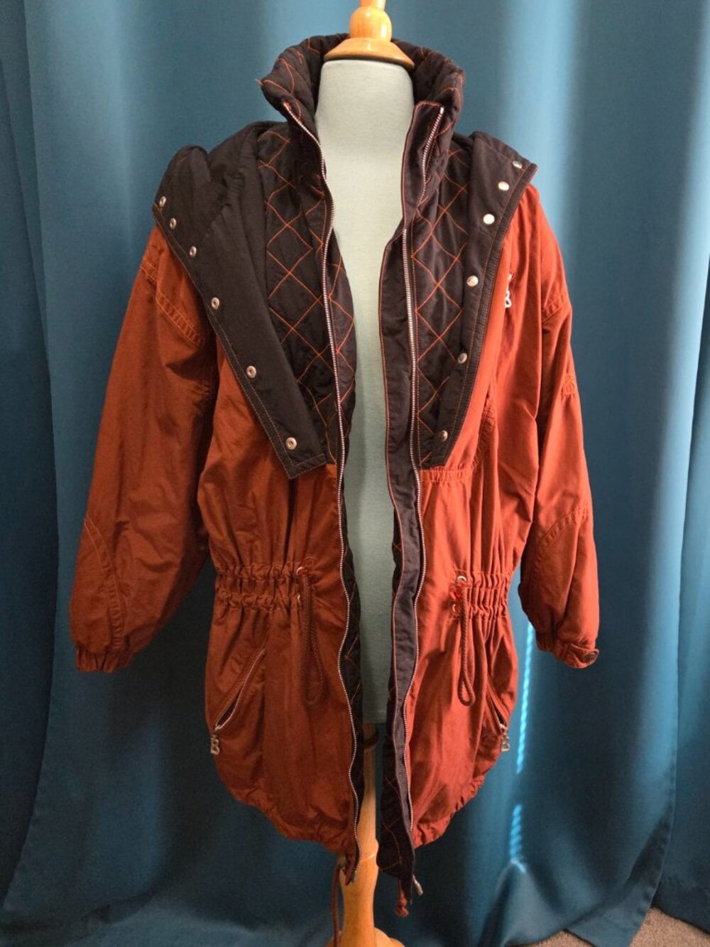 Bogner Vintage Rust Layerlite Ski Jacket Parka Women's 14 RARE USA